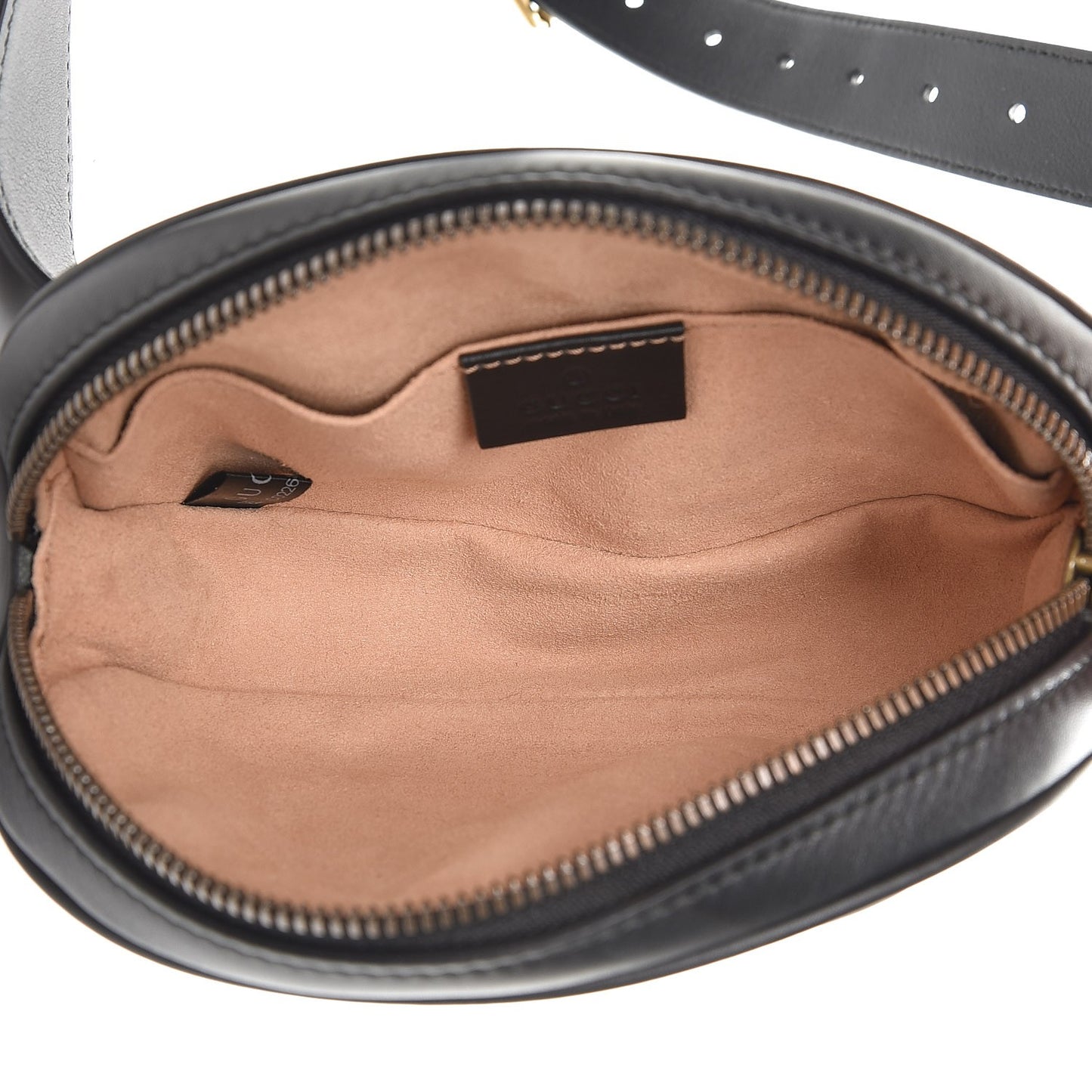 Calfskin Matelasse GG Marmont Belt Bag 85 34 Black