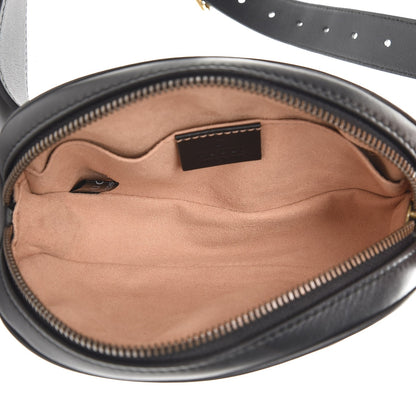 Gucci Calfskin Matelasse GG Marmont Belt Bag 85 34 Black 6 of 7