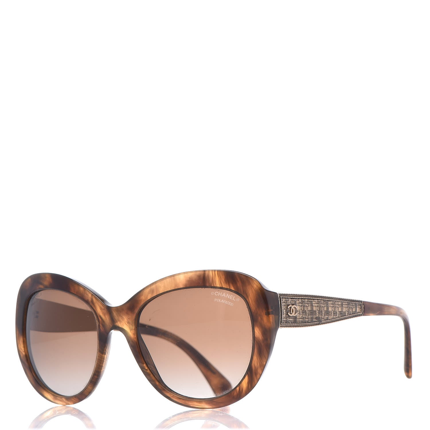 Chanel Butterfly Signature Polarized Sunglasses 5346 Light Brown 1 of 7
