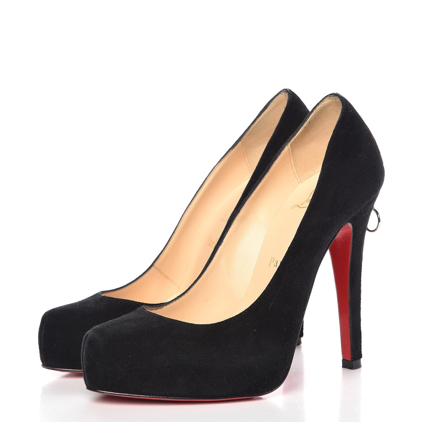 Suede Bianca Back Zip 120 Pumps 35 Black