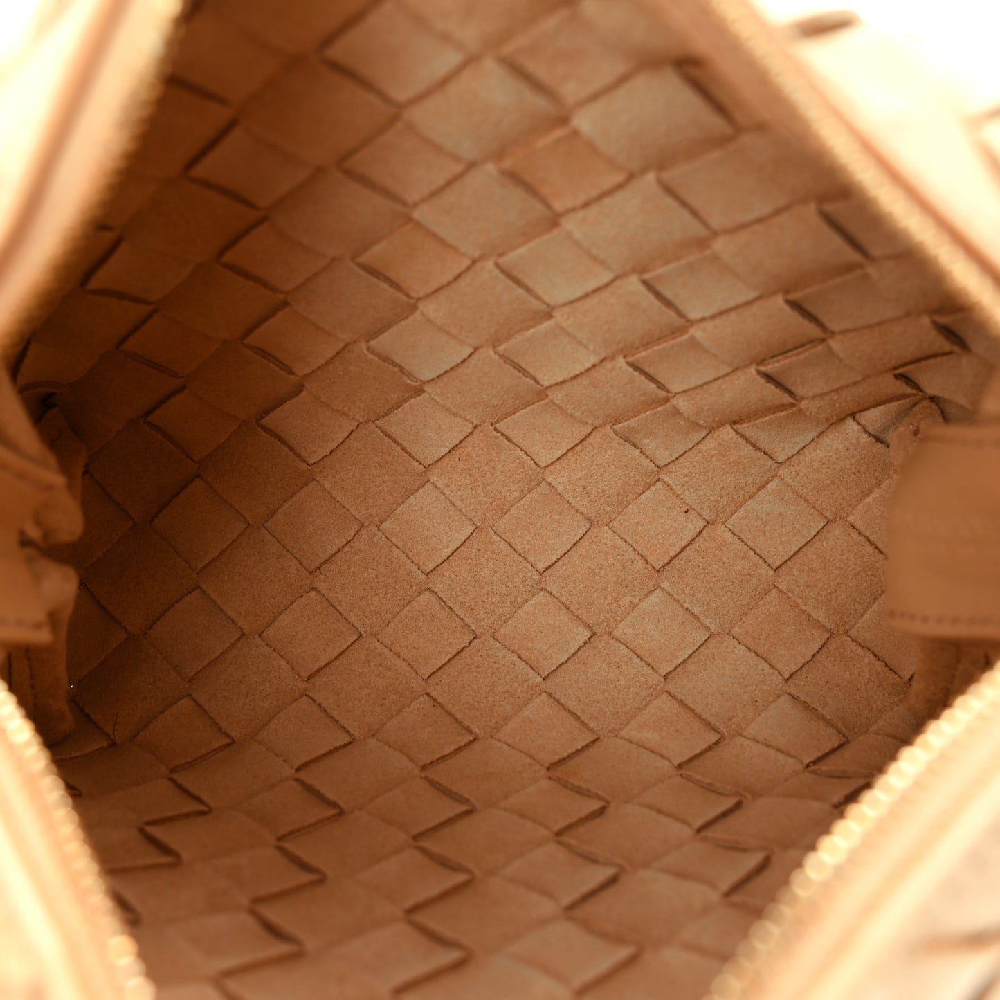 Nappa Intrecciato Mini Loop Camera Bag Almond