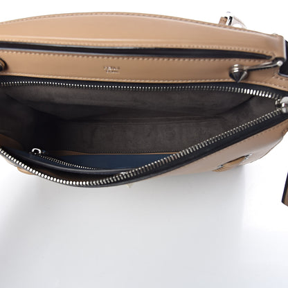 Fendi Vitello Baltico Dolce Shiny Nappa Lace Up DotCom Satchel Cuoio Ceruleo 5 of 10