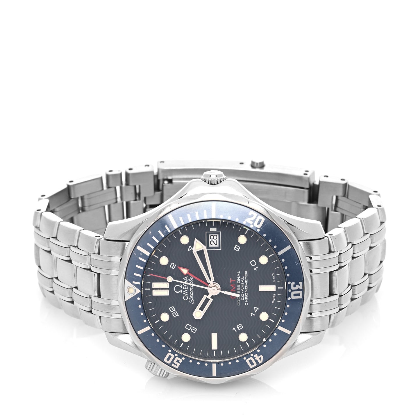 Stainless Steel 41mm Seamaster Diver GMT 300M Co-Axial Automatic Watch Blue 2535.80.00