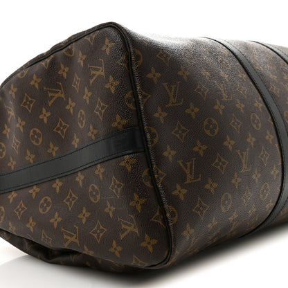 Louis Vuitton Monogram Macassar Keepall Bandouliere 55 8 of 13