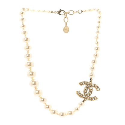 Chanel Pearl CC 100th Anniversary Necklace Light Gold 3 of 6