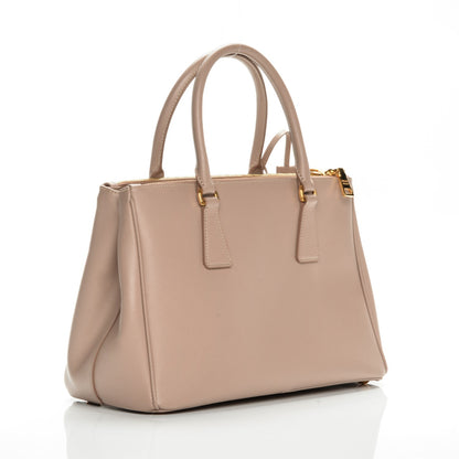 Prada Saffiano Small Galleria Double Zip Tote Cammeo 3 of 8