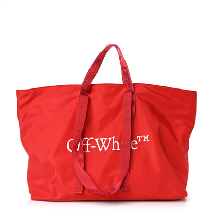 Off-White Nylon Tote Bag Red 1 of 9