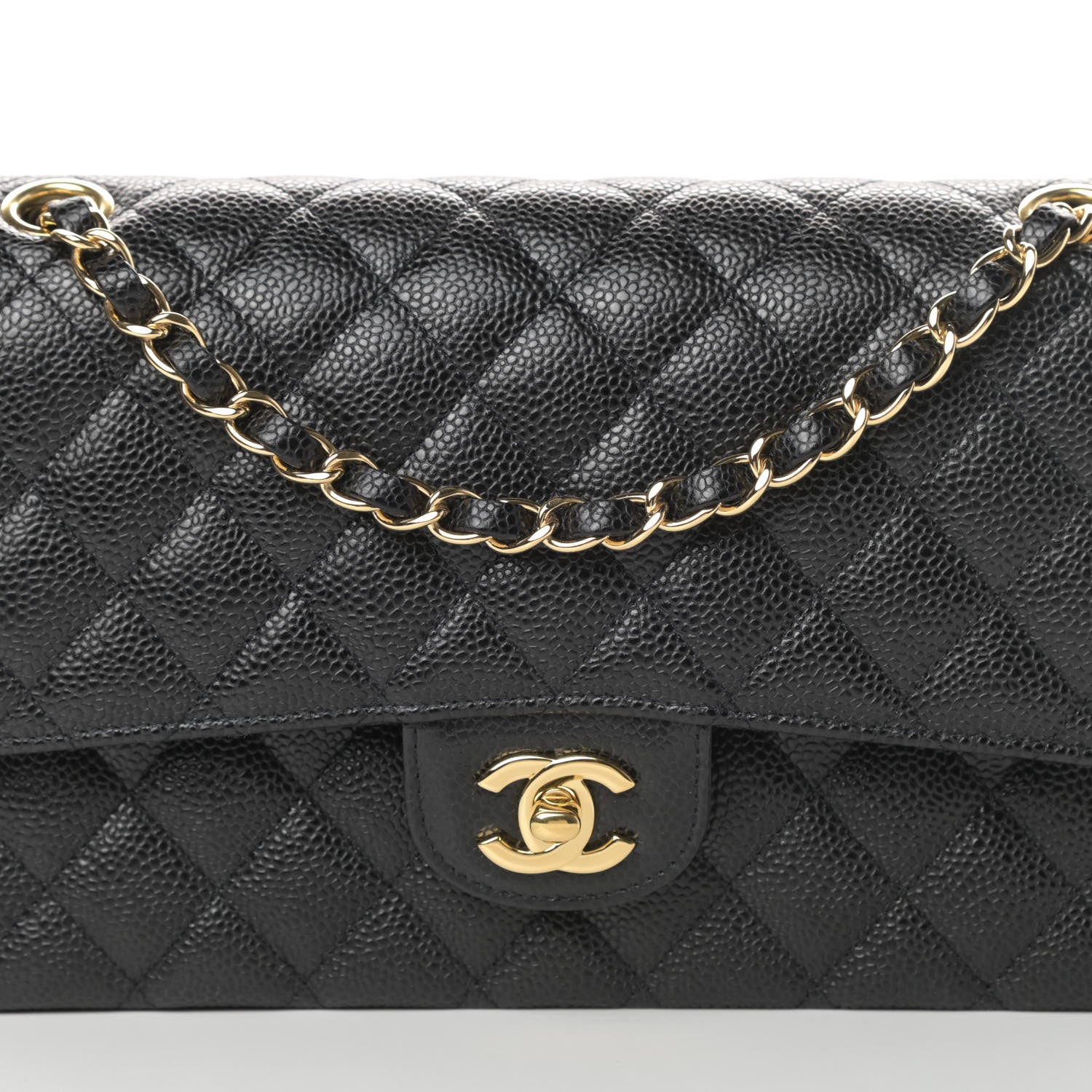 Chanel Caviar Quilted Medium Double Flap Black 8 of 11