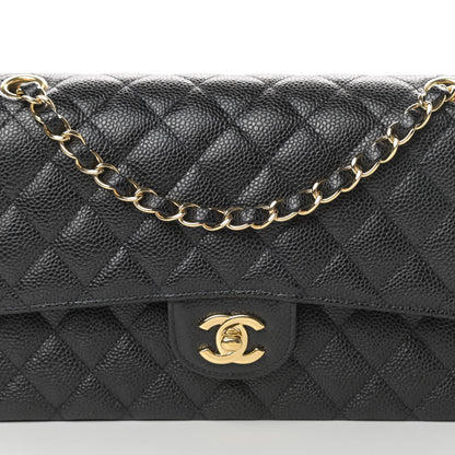 Chanel Caviar Quilted Medium Double Flap Black 8 of 11