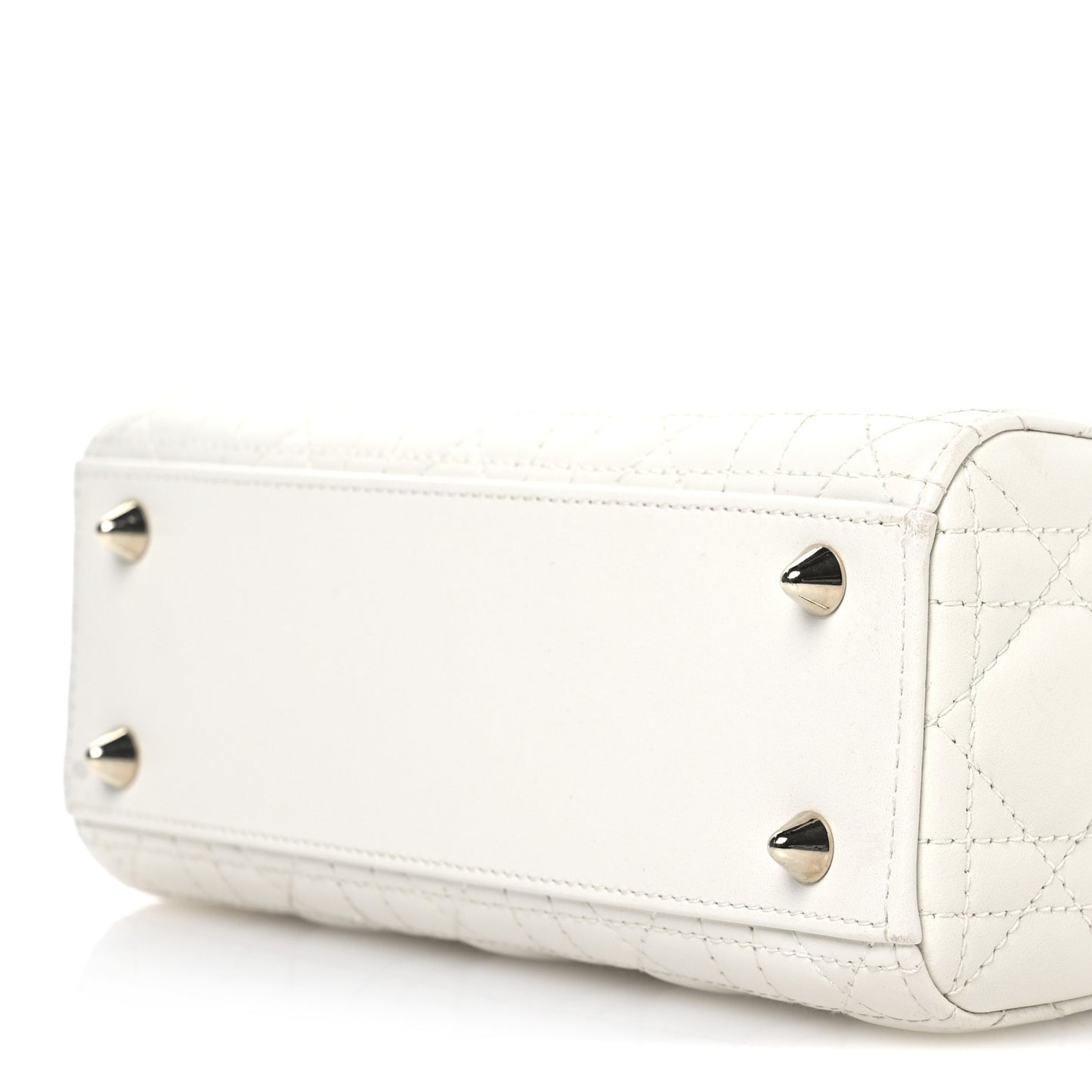 Lambskin Cannage Small My ABCDior Lady Dior White