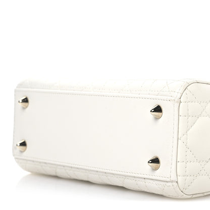 Christian Dior Lambskin Cannage Small My ABCDior Lady Dior White 10 of 10