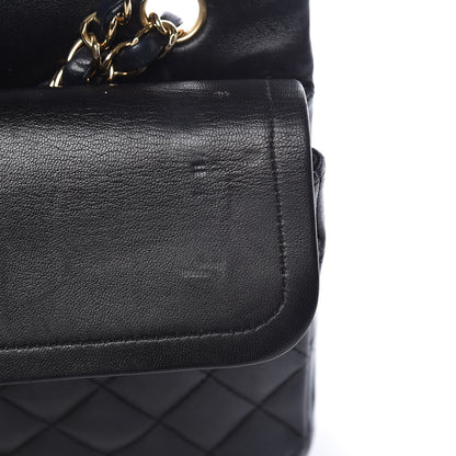 Chanel Lambskin Quilted Medium Double Flap Black 10 of 12