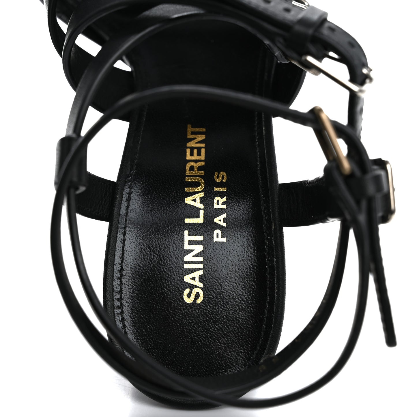 Calfskin 105 Platz Platform Sandals 35 Black