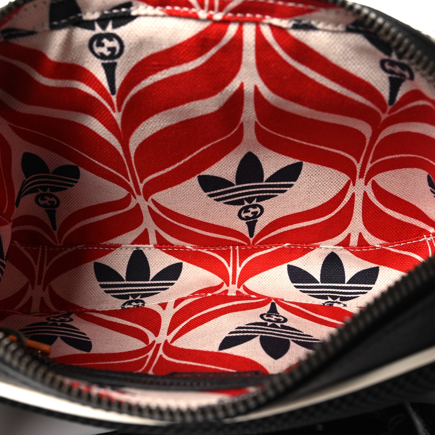 Gucci X ADIDAS Textured Dollar Calfskin Belt Bag Black 5 of 10