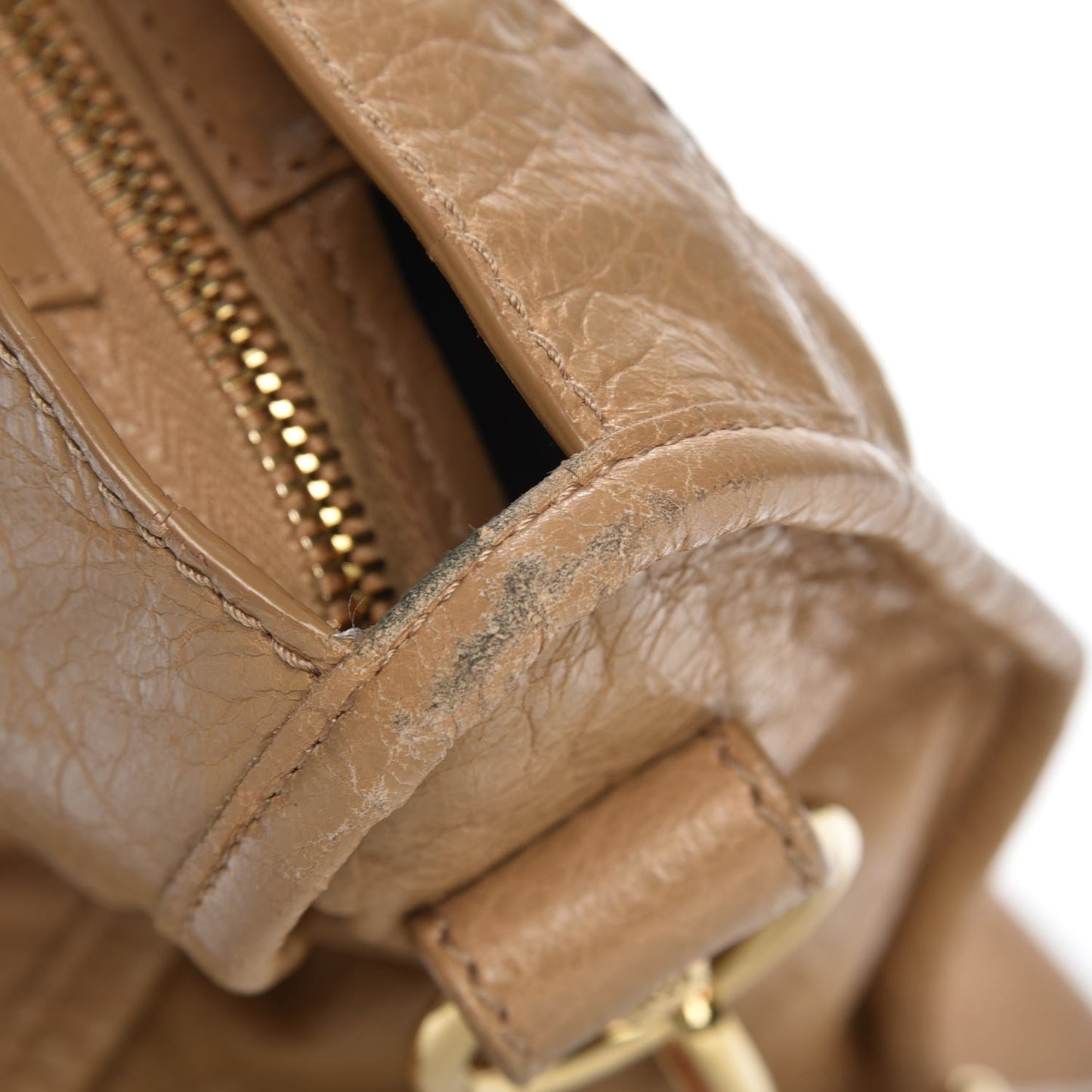 Agneau Giant 12 Gold Hardware City Beige Nougatine