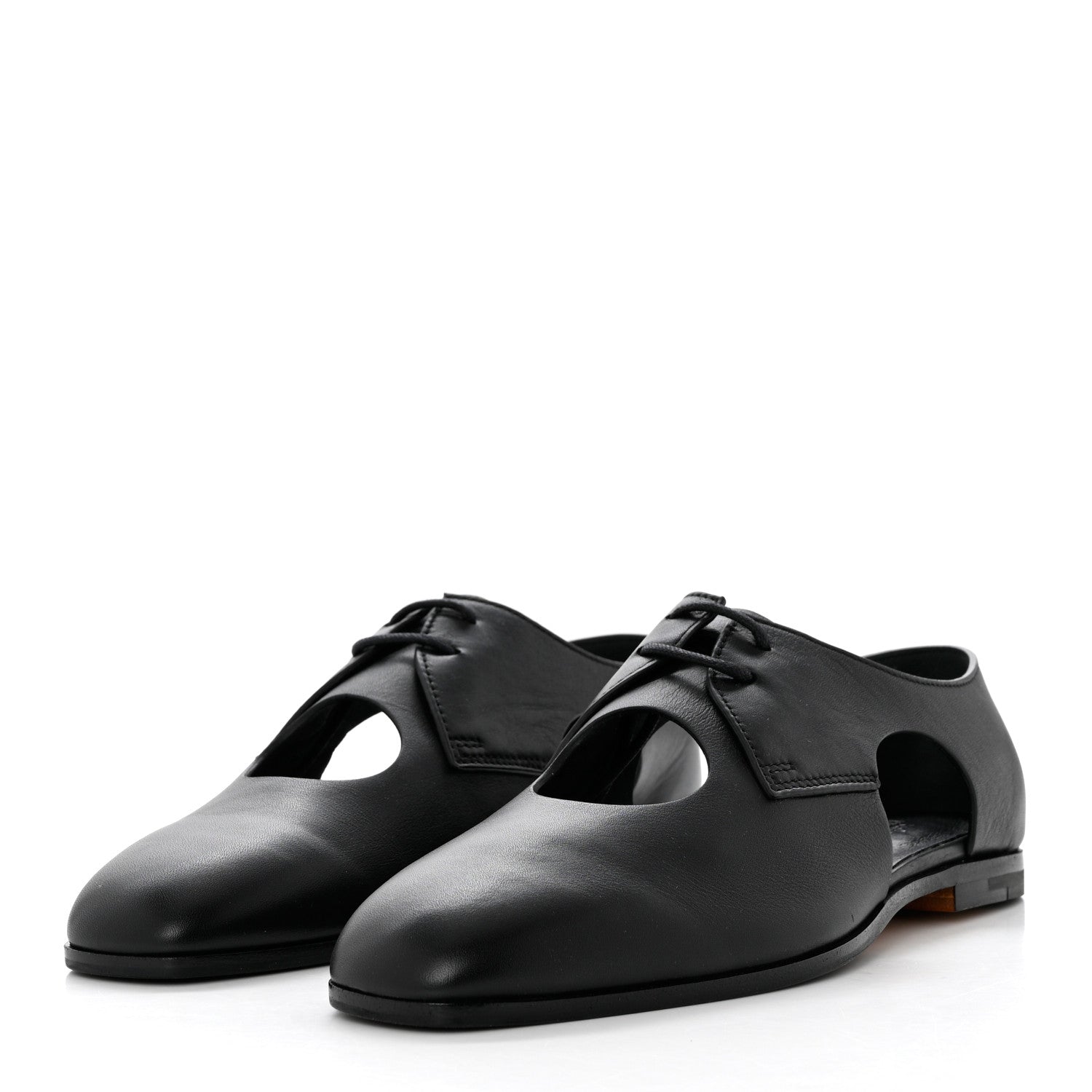 Hermes Calfskin Epoca Oxford 36 Black 3 of 10