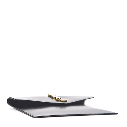 Saint Laurent Smooth Shiny Calfskin Monogram Uptown Pouch Black 4 of 6