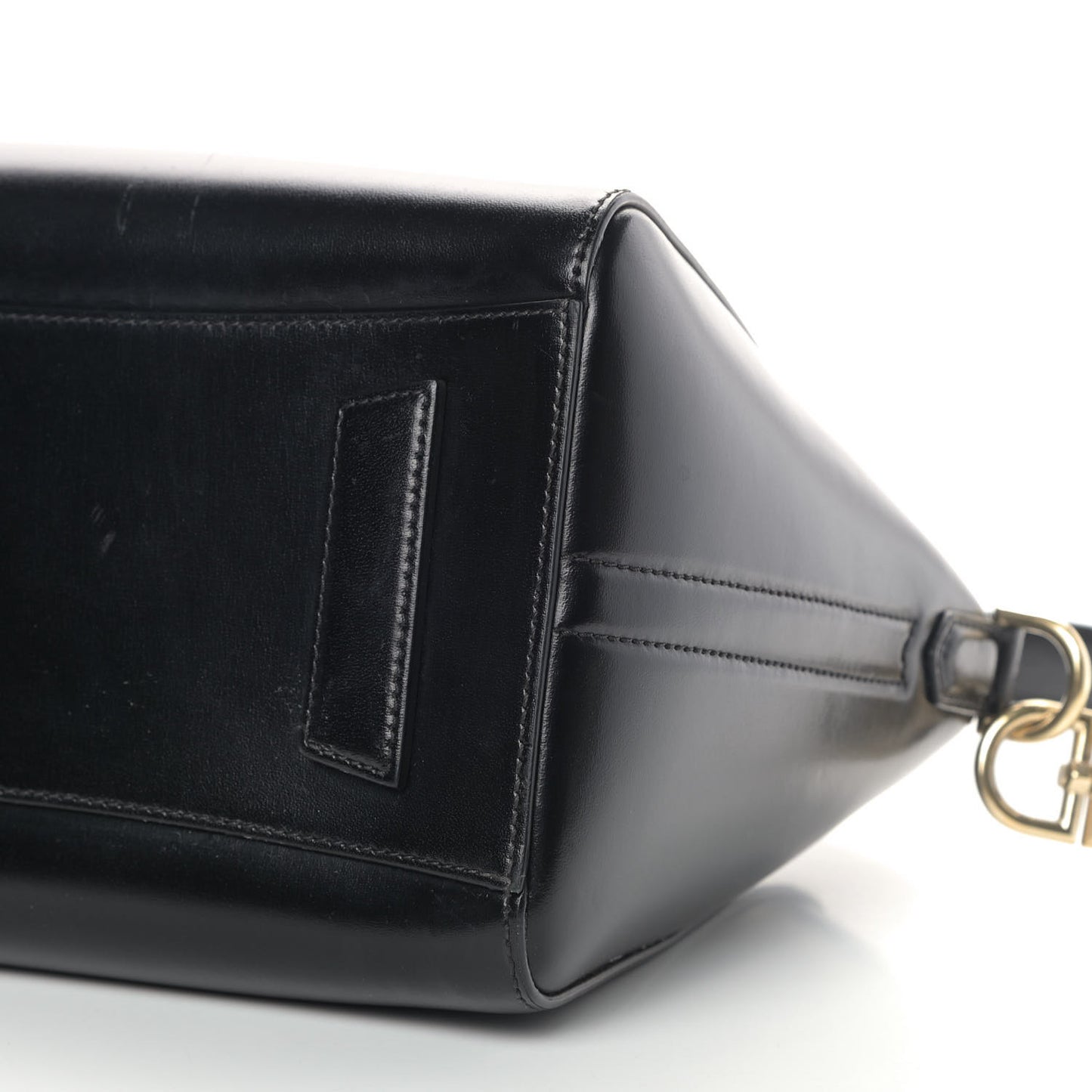Shiny Lord Calfskin Small Antigona Black