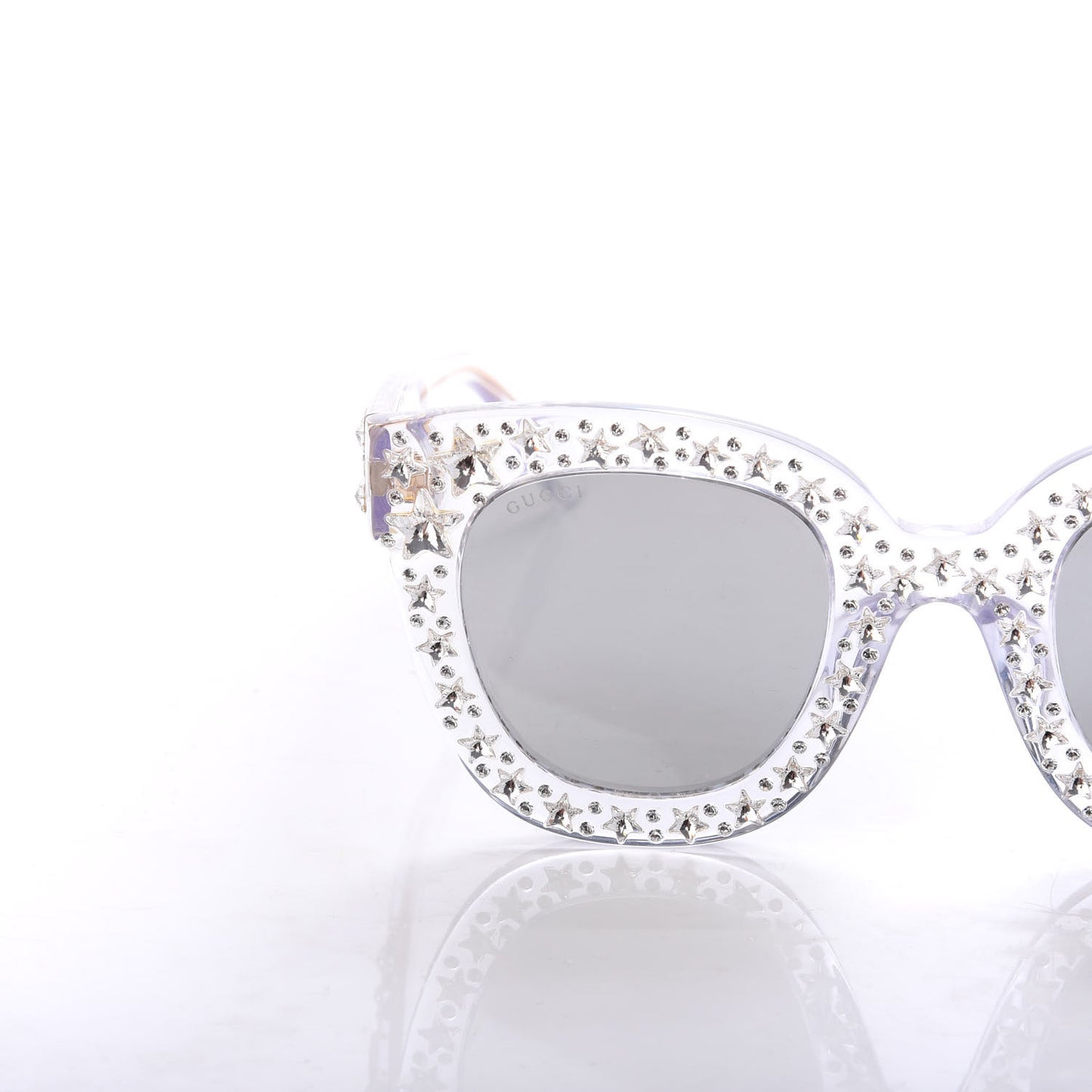 Acetate Crystal Oversize Mirrored Star Sunglasses GG0116S