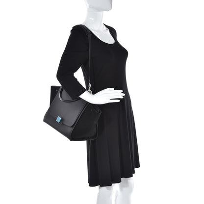 Celine Drummed Calfskin Suede Medium Trapeze Black 2 of 6