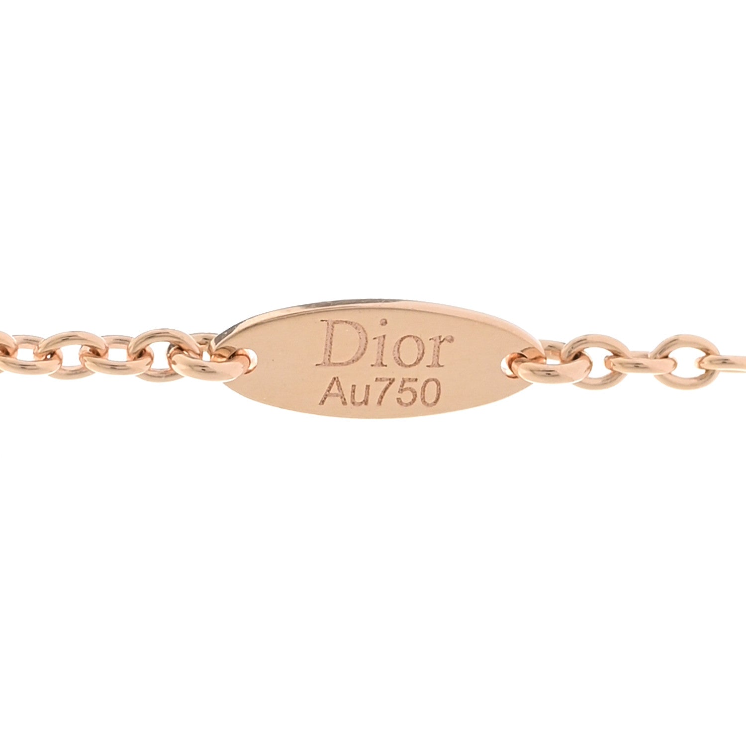 Christian Dior 18K Rose Gold Diamond Small Rose Couture Necklace 5 of 6
