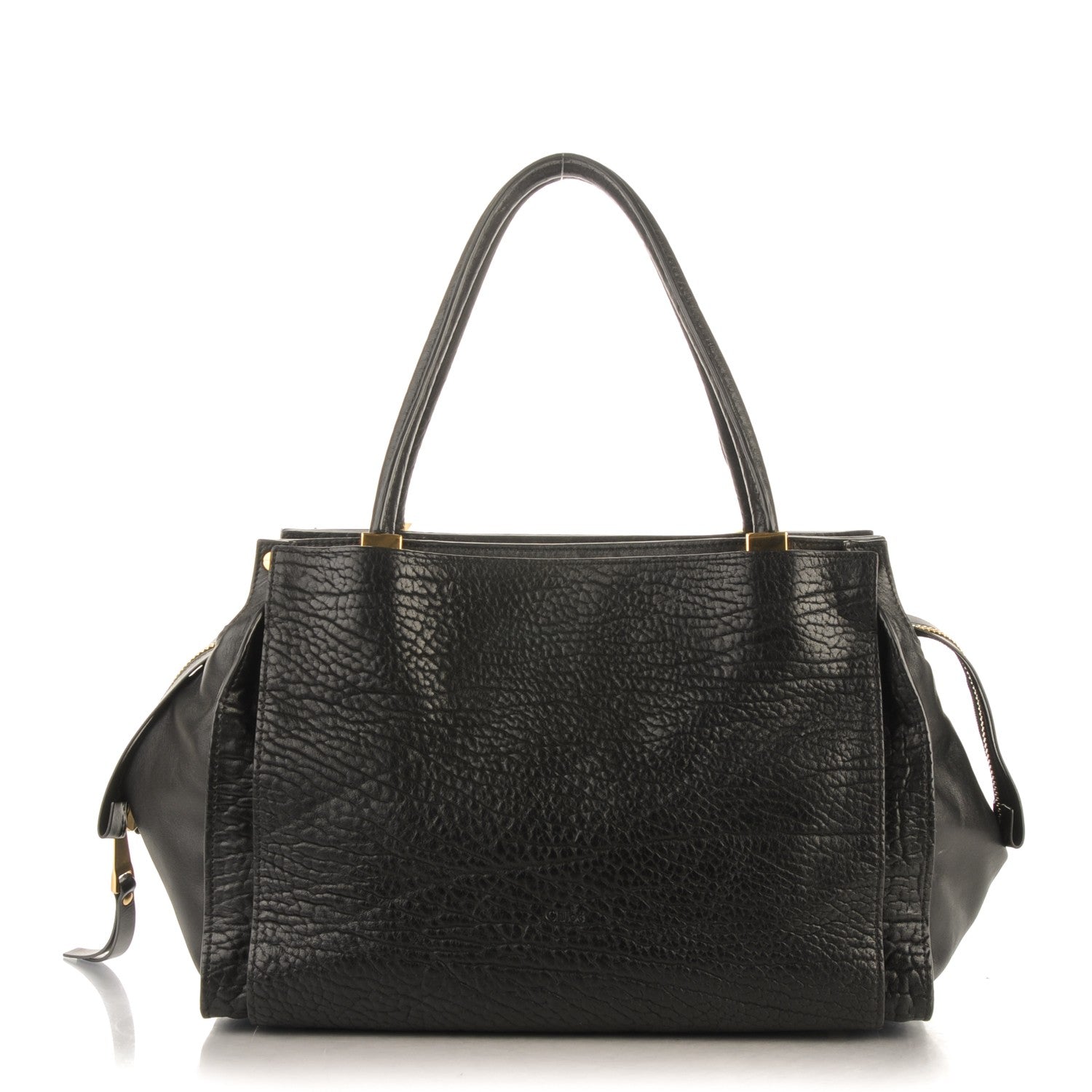 Chloe Pebbled Calfskin Dree Shoulder Bag Black 1 of 8