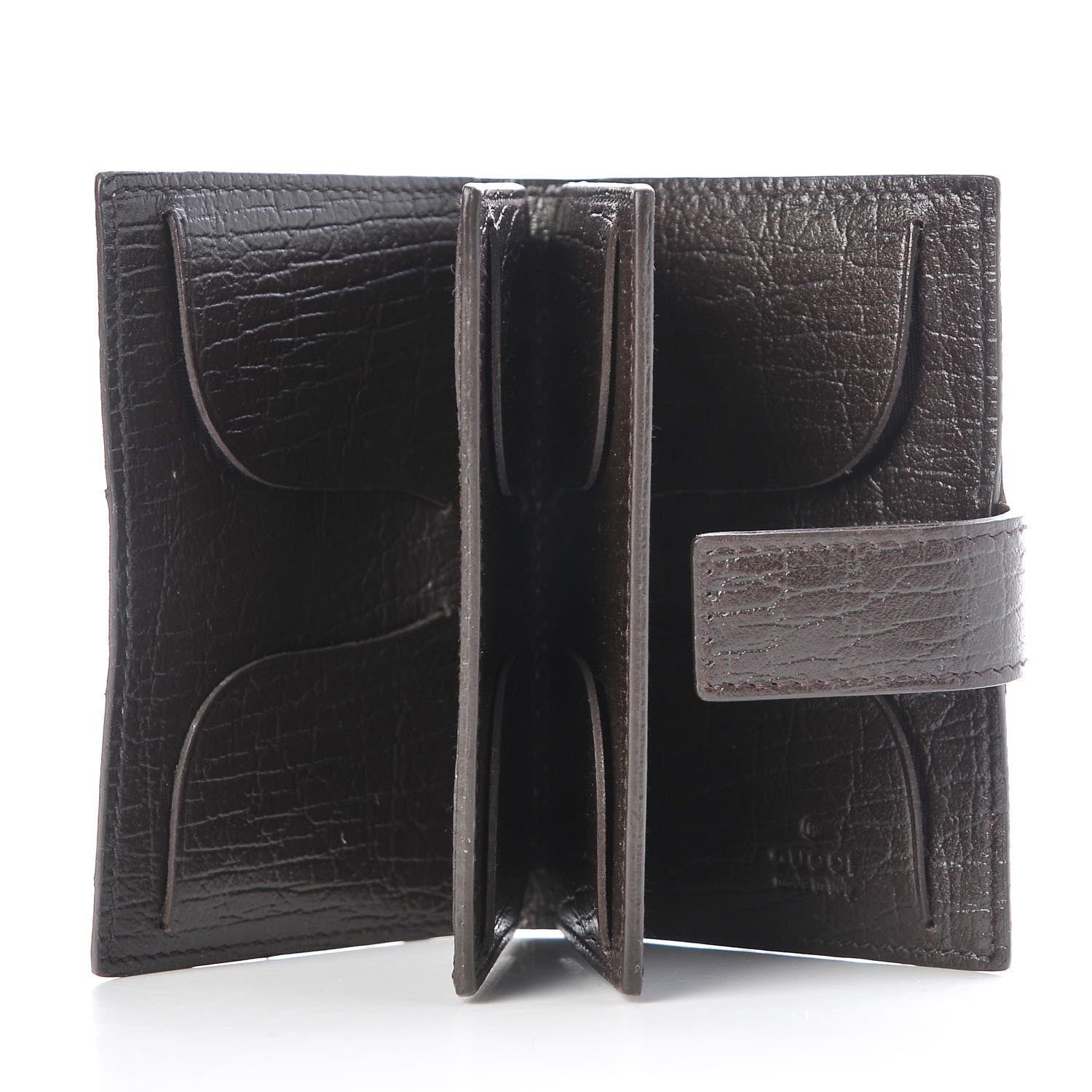 Gucci Monogram GG Plus Avel Card Holder Wallet Beige Ebony Cocoa 5 of 8