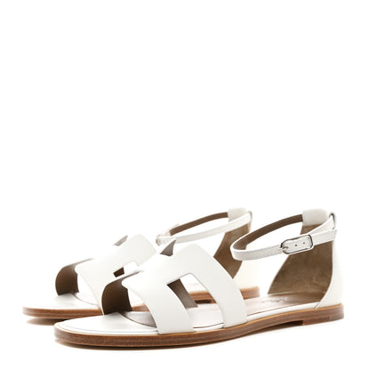 Hermes Epsom Santorini Sandals 37 White 3 of 9