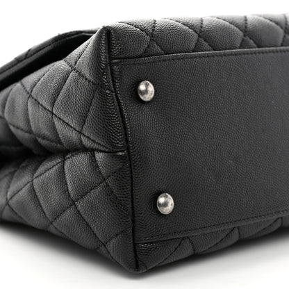 Chanel Caviar Lizard Embossed Quilted Small Coco Handle Flap Black 9 of 10