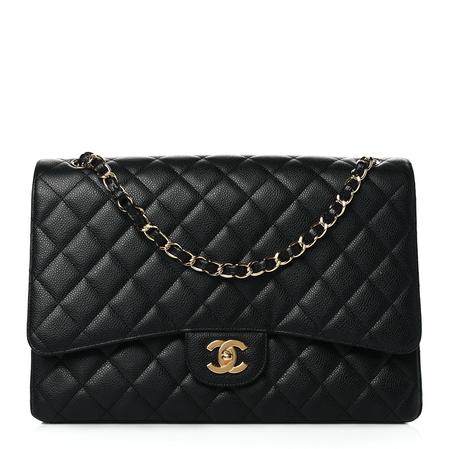 Chanel Caviar Quilted Maxi Single Flap Black 1 of 10
