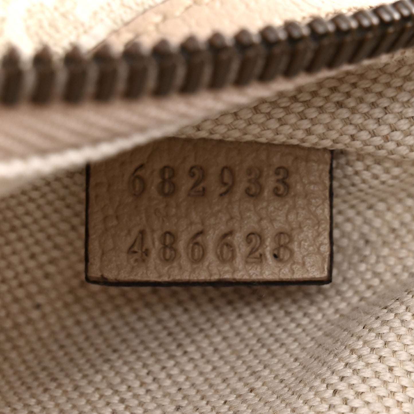 GG Supreme Monogram Textured Calfskin Web Retro Interlocking G Belt Bag Beige Mystic White Oatmeal