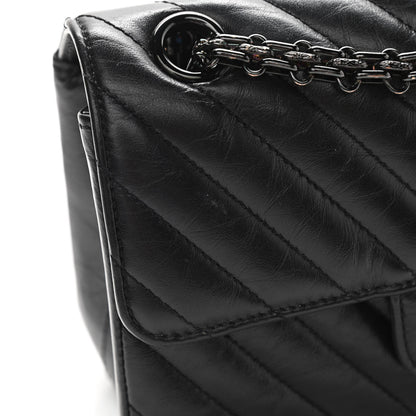 Chanel Aged Calfskin Chevron Quilted 2.55 Reissue Mini Flap So Black 11 of 13
