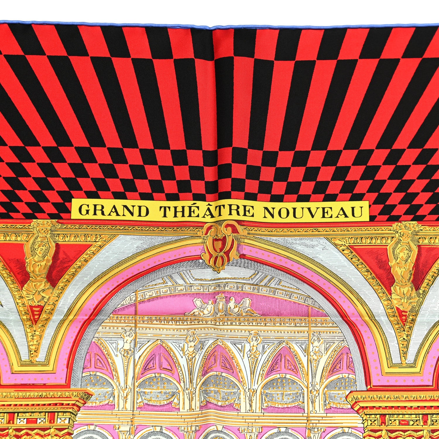 Hermes Silk Grand Theatre Nouveau Scarf 90 Rouge Vert Multicolor 5 of 5