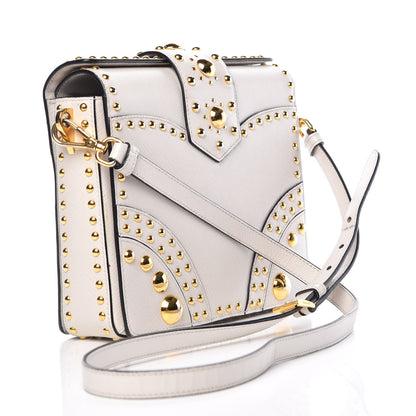 Prada Saffiano Sound Studded Hobo Talco 3 of 13