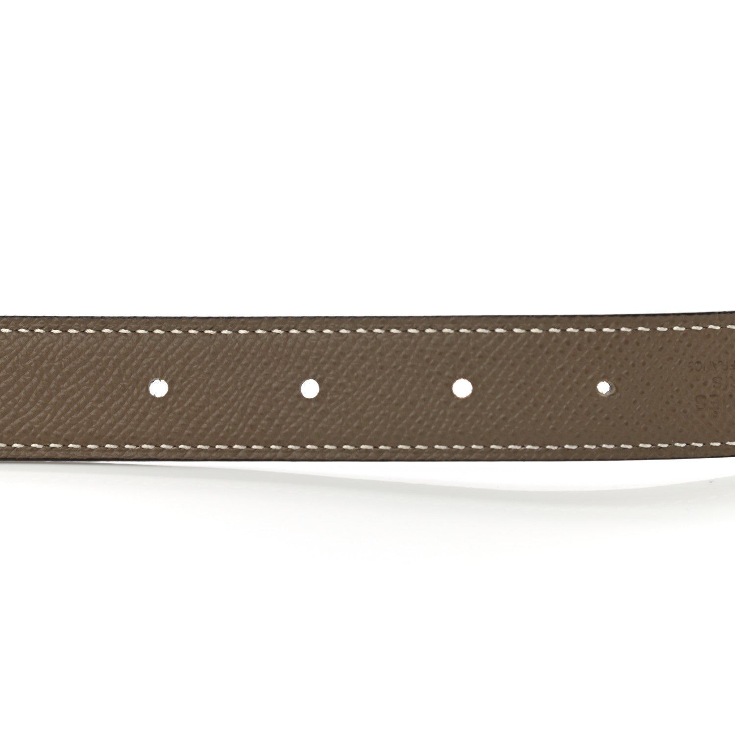Hermes Epsom Swift 24mm Mors H Belt 75 Etoupe Black 4 of 6