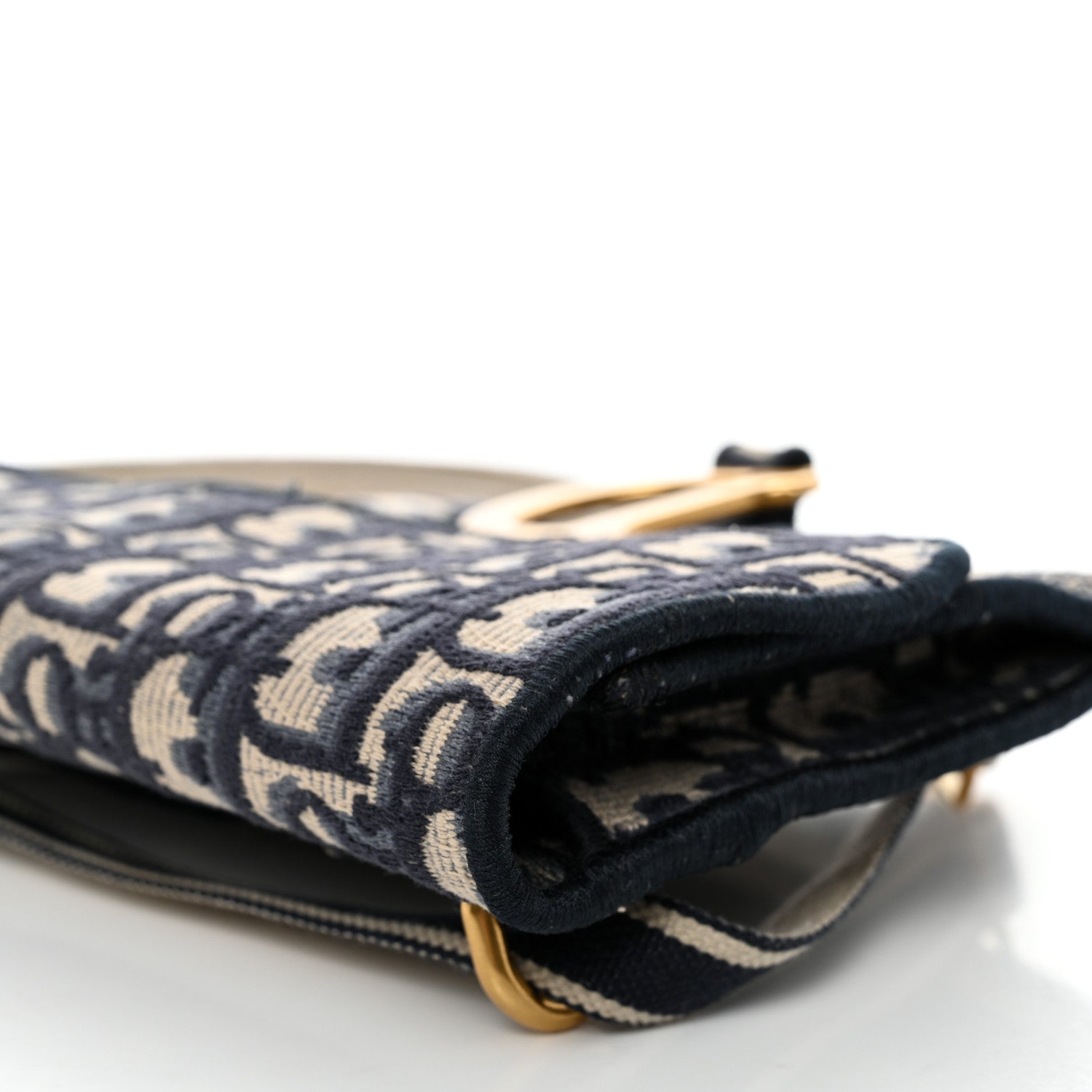 Christian Dior Oblique Slim Saddle Pouch Blue 11 of 12