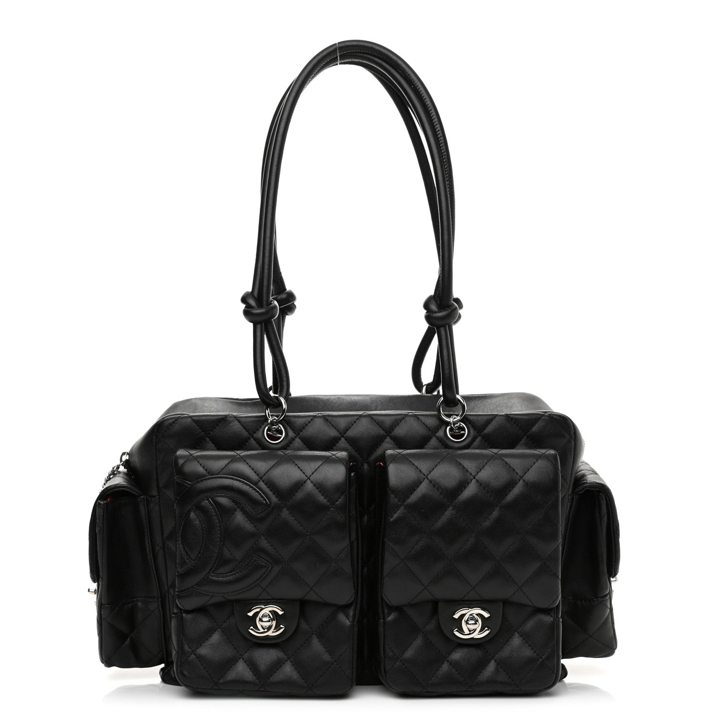 Chanel Calfskin Quilted Large Cambon Multipocket Reporter Black 1 of 12