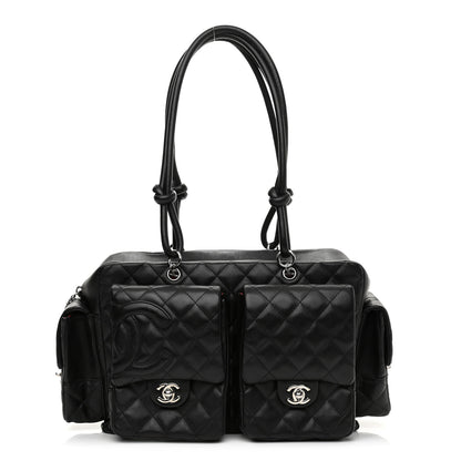 Chanel Calfskin Quilted Large Cambon Multipocket Reporter Black 1 of 12