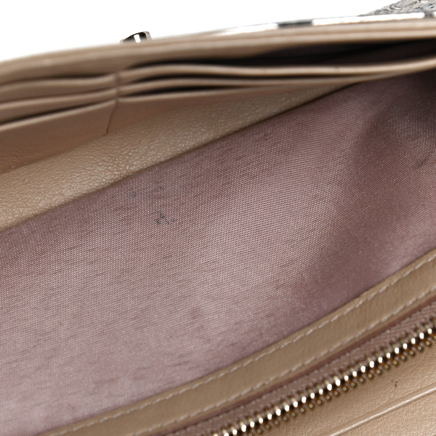 Metallic Visetos Patricia Wallet On Chain Gold