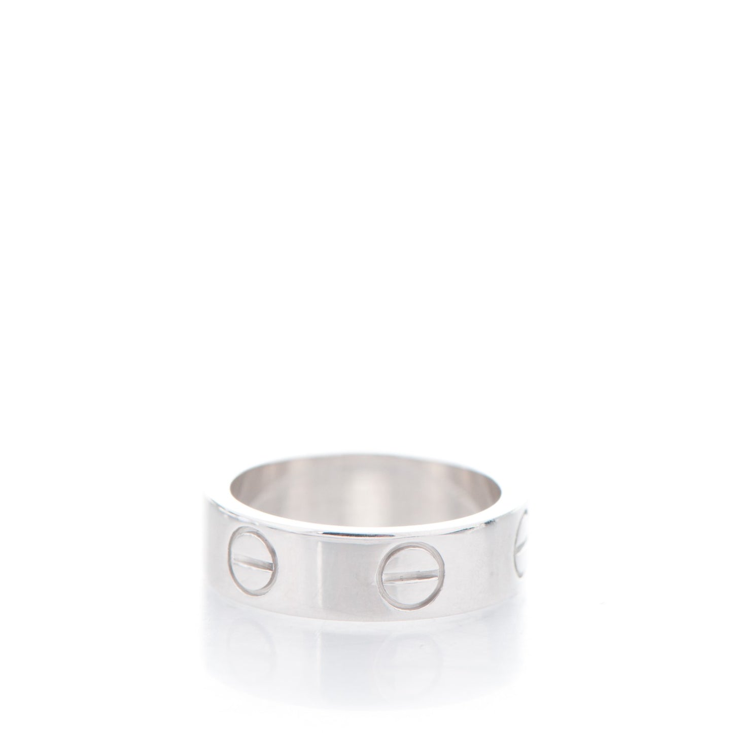 18K White Gold 5.5mm LOVE Ring 49 4.75