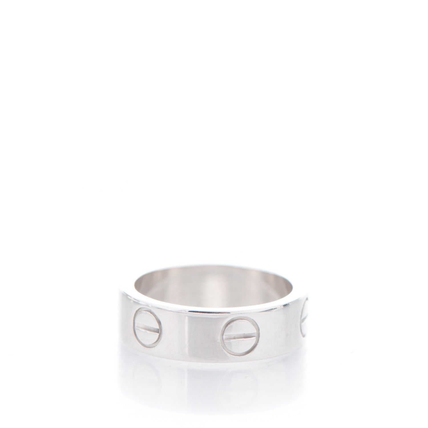 Cartier 18K White Gold 5.5mm LOVE Ring 49 4.75 3 of 4