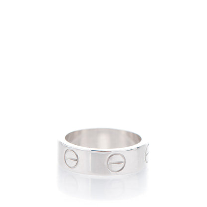Cartier 18K White Gold 5.5mm LOVE Ring 49 4.75 3 of 4