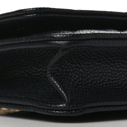 Chanel Caviar Quilted Wallet On Chain WOC Black 10 of 12
