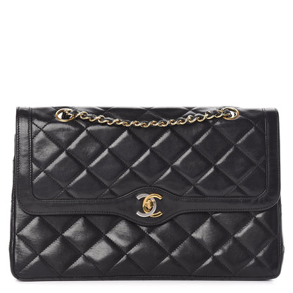 Chanel Lambskin Quilted Medium Double Flap Black 1 of 20