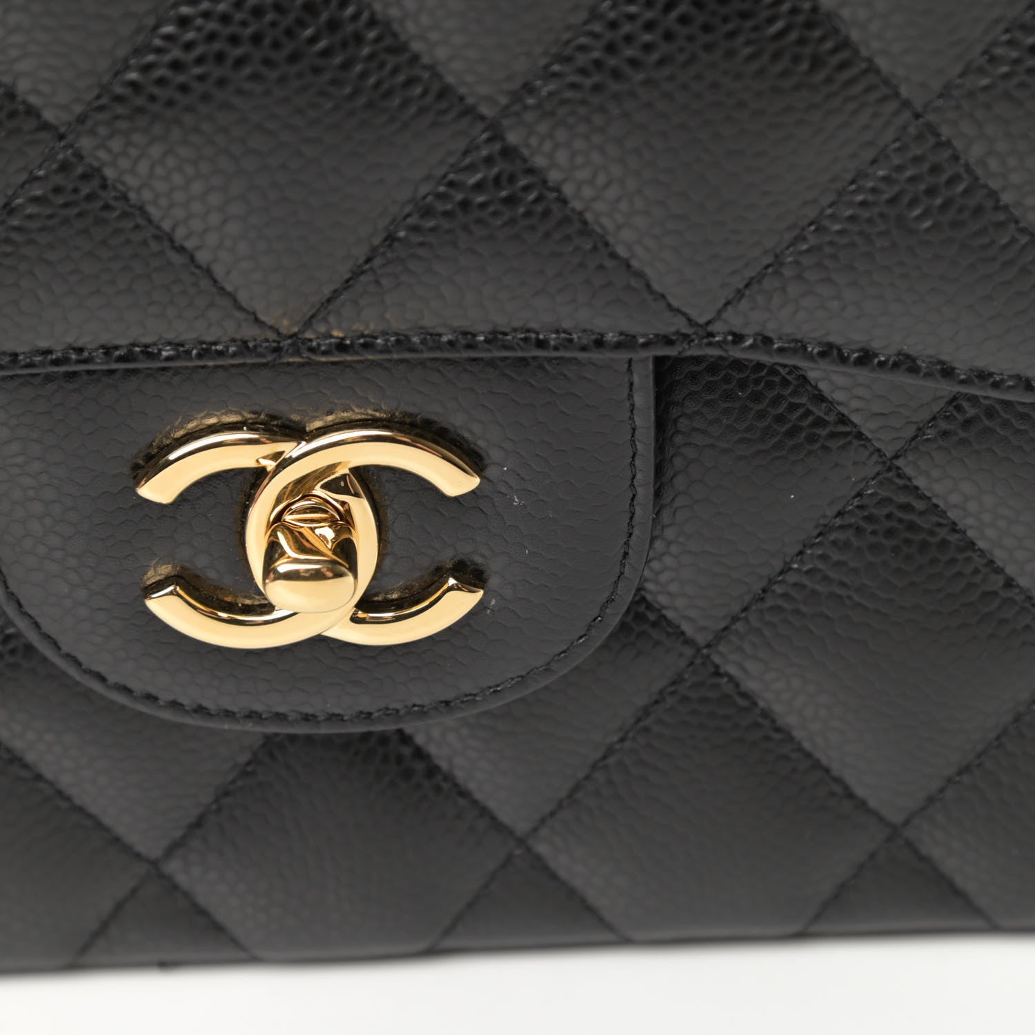 Chanel Caviar Quilted Jumbo Double Flap Black 11 of 12