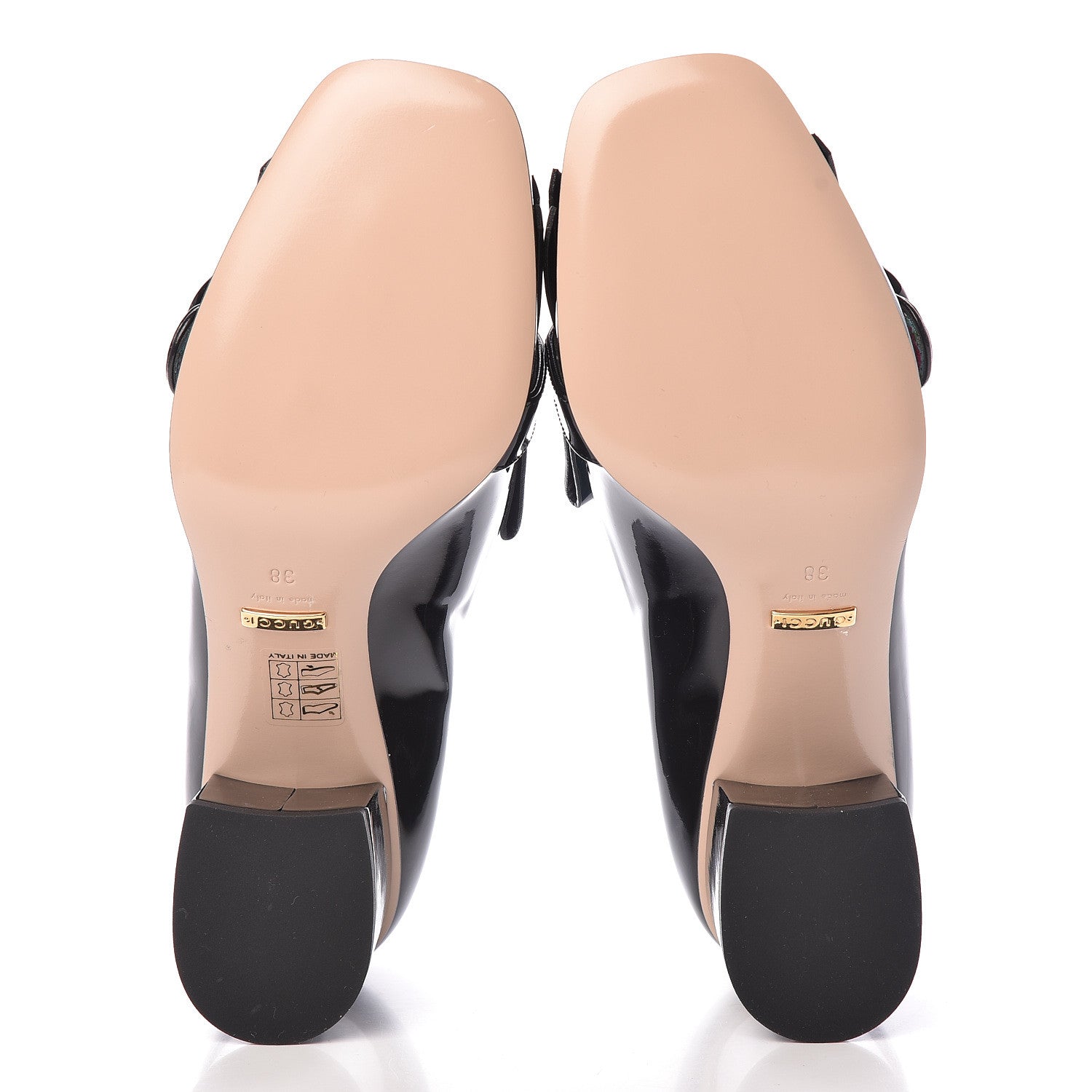 Gucci Vernice GG Marmont Fringe 50mm Loafer Pumps 38 Black 5 of 7
