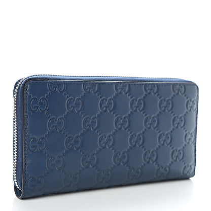 Gucci X MLB Guccissima Signature NY Yankees Embroidered Zip Around Wallet Royale Ivory 3 of 7