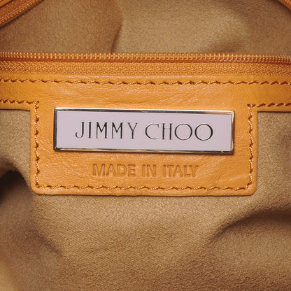 Jimmy Choo Leather Watersnake Trim Riki Tote Orange 6 of 7