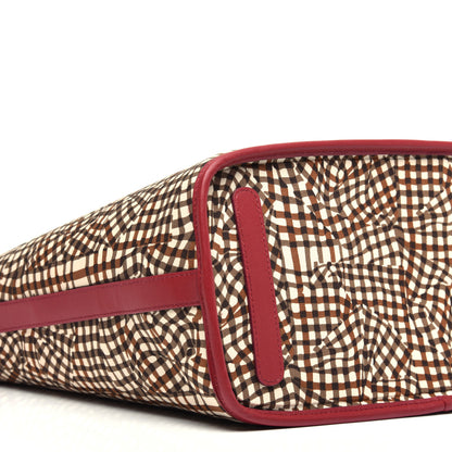 MCM Visetos Medium Liz Reversible Shopper Tote Beige Ruby Red 13 of 15
