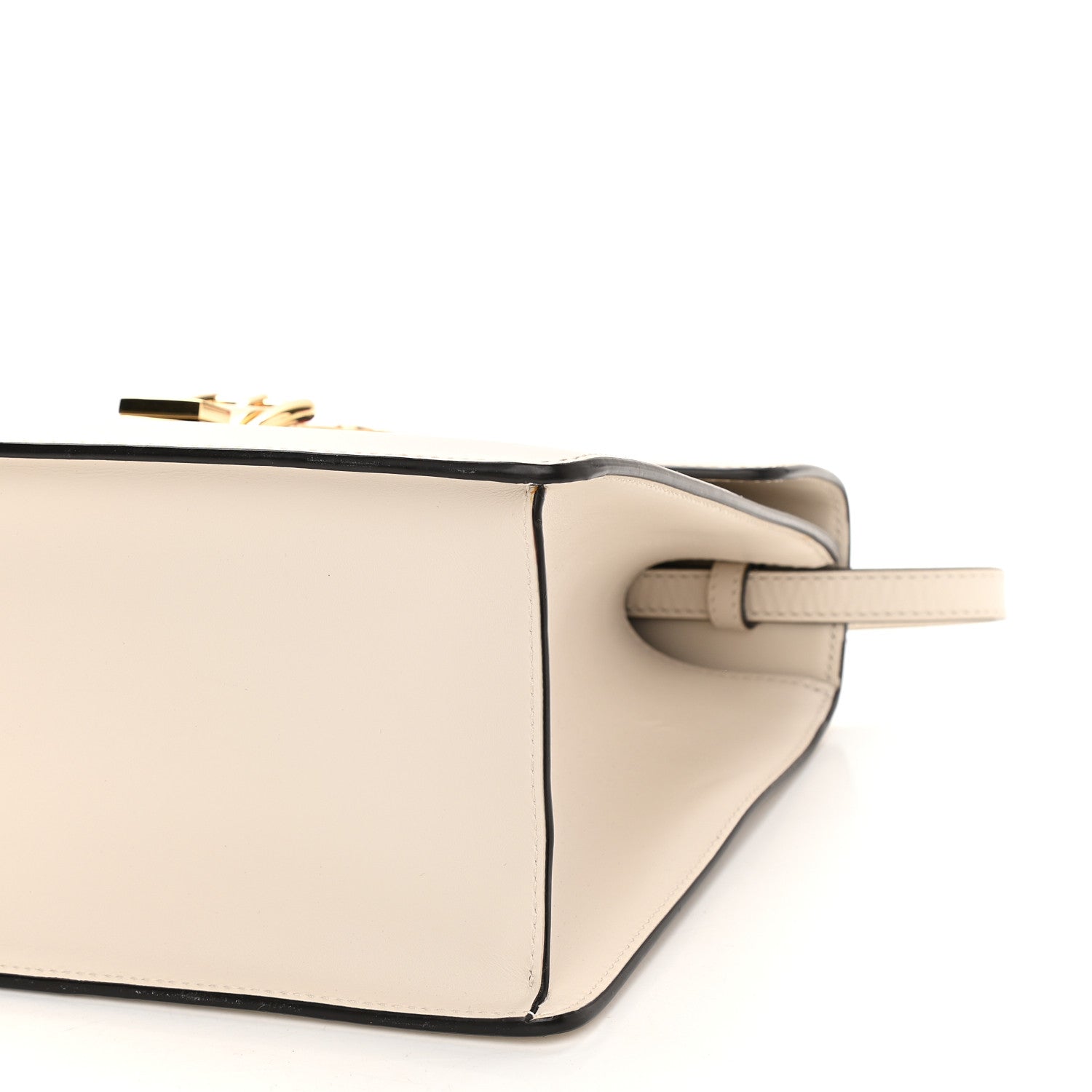 Gucci Calfskin Web Medium Sylvie Top Handle Bag White 9 of 9